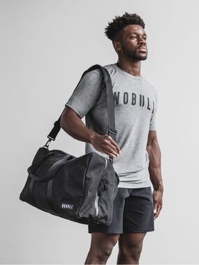 NOBULL Black Duffel Bag with Shoulder Strap